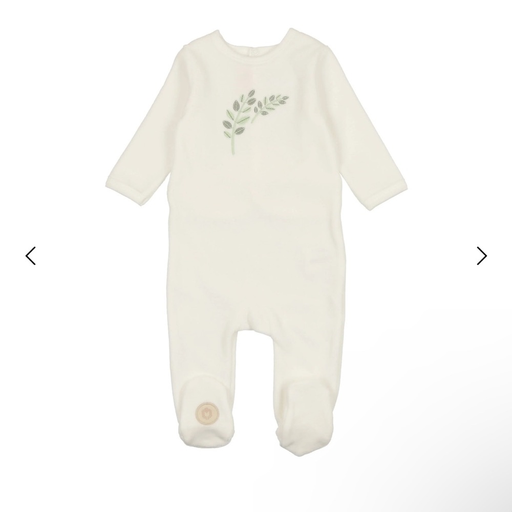NEW Montresor baby footie velour 1 month
